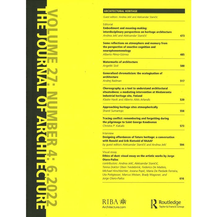 Journal of Architecture 27/4 June 2022