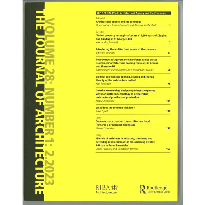 Journal of Architecture 28/1