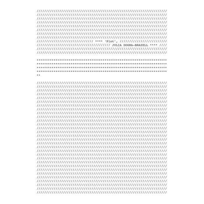 Plot:Julia Dogra-Brazell